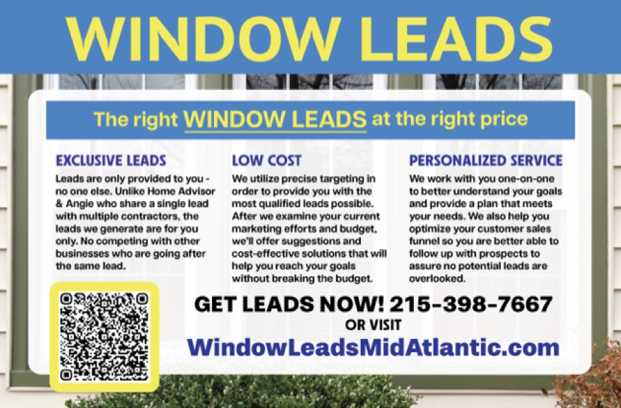 Window Leads Mid-Atlantic B2B postcard front